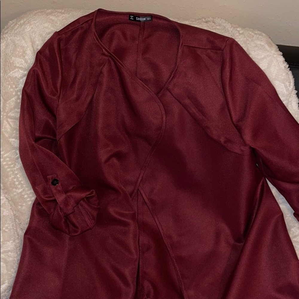 Burgundy blazer